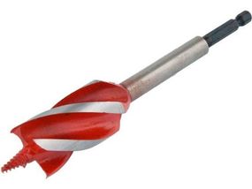 Свердло по дереву YATO Польша : HRC 40-45, Ø= 28 мм, l= 165 мм, з 4 пругами, HEX- 1/4" YT-44688