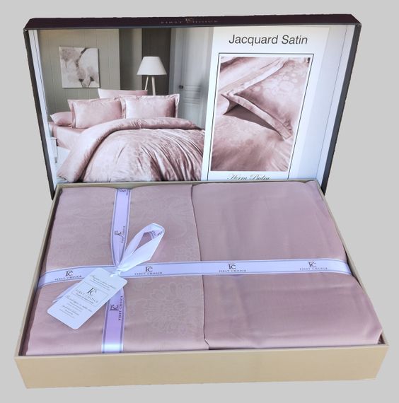 Постільна білизна Jacquard Satin 200х220 Herra Powder | Зображення 1