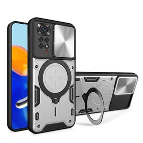 Чохол Magnetic Stand з захистом камери для Xiaomi Redmi Note 11 4G / 11s колір Сірий