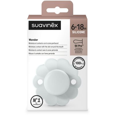 Пустышка Suavinex Wonder фізіологічна, 6-18 місяців, світло-блакит (308387) | Зображення 2