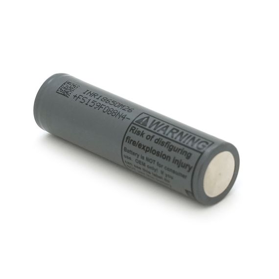 Акумулятор Li-Ion 18650 LG INR18650M26, 2500mAh, 10A, 4.2/3.6/2.5V, GREY, 2 шт в упаковці, ціна за 1 шт | Зображення 1