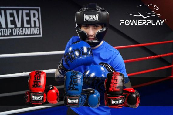 Боксерские перчатки 16 унций PowerPlay 3017 Черные | Зображення 6