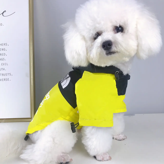 Куртка ветровка з тонкою підкладкою водонепроникна the dog face для собак жовта L розмір | Зображення 3