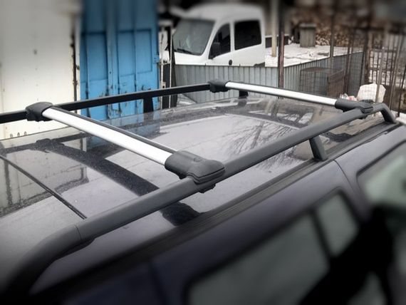 Перемички на звичайні рейлінги без ключа Can V1 (2 шт) до 138 см, Сірі для Volvo XC90 2002-2014 рр | Зображення 2