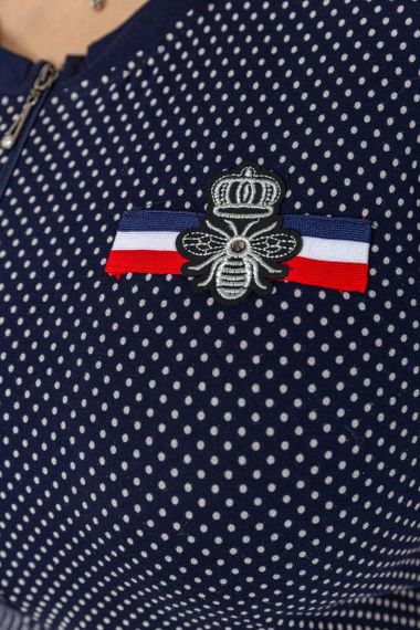 Халат женский на молнии  цвет темно-синий 231R6572 | Зображення 4