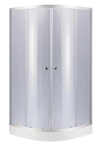 Набір Lidz Душова кабіна Latwa SC80x80.SAT.LOW.GR, напівкругла, скло тоноване 4 мм + Душовий піддон Kapielka ST80x80x15
