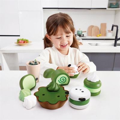 Игровой набор Hape продукты Десерты из зеленого чая (E3195) | Зображення 1