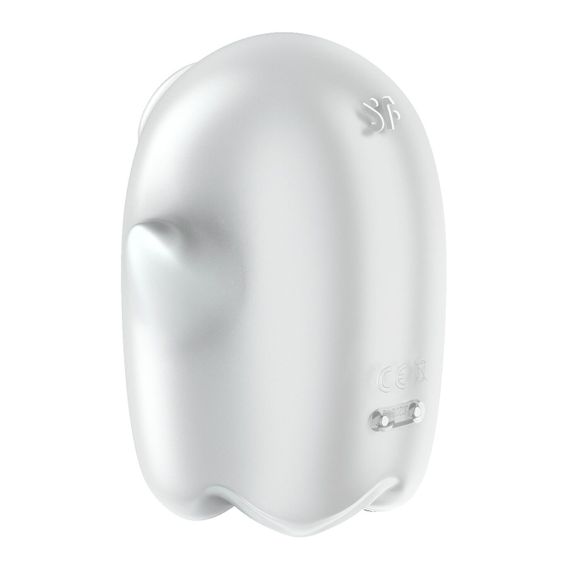 Вакуумний кліторальний стимулятор з вібрацією Satisfyer Glowing Ghost White, світиться в темряві | Зображення 3