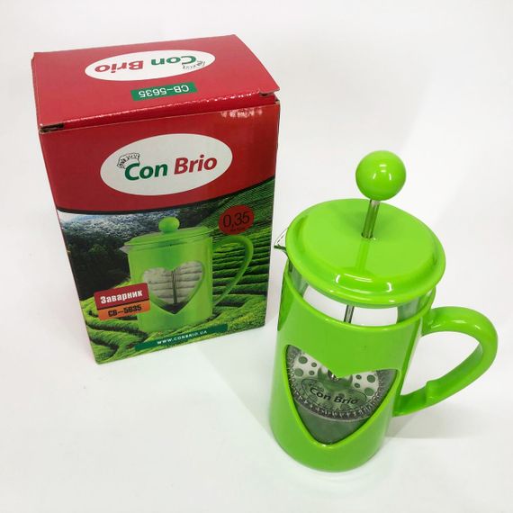 Френч-прес Con Brio CB-5635 350 мл, Незвичайний заварник для чаю, Заварювальний чайник, Френч-прес з ручкою | Зображення 8