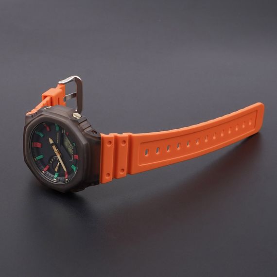 Ремешок для Casio G-Shock GA-2100/2110 Orange SI | Зображення 1