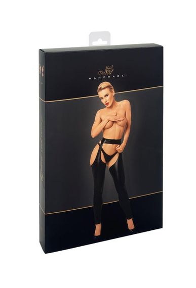 Леггинсы Noir Handmade F323 Rebel, M, black, под латекс, с открытыми бедрами и ягодицами sexstyle | Зображення 17