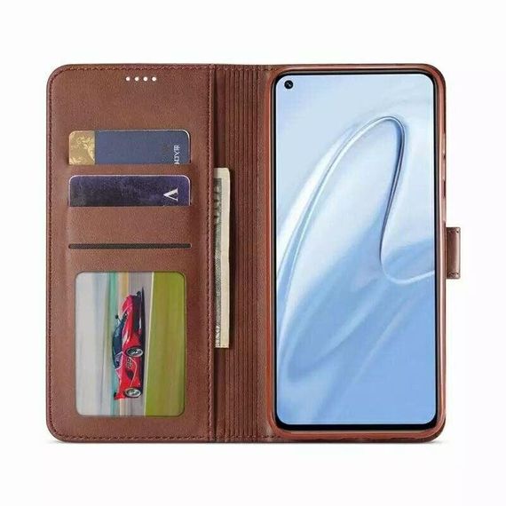 Чохол книжка iMeeke для Xiaomi Redmi Note 9s / Note 9 Pro колір Коричневий | Зображення 3