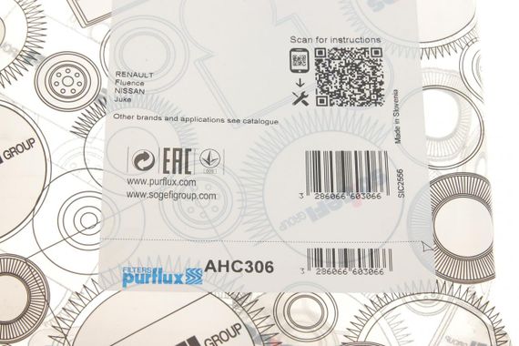 Фільтр салону Nissan Juke Renault Fluence 10- вугільний  AHC306 | Зображення 4