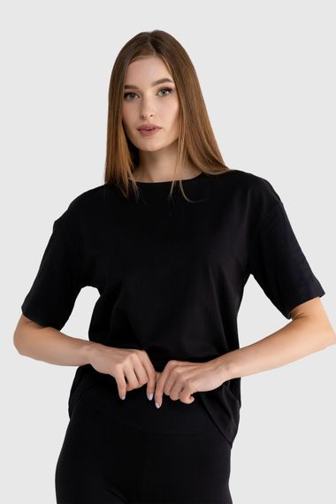 Костюм однотонний жіночий LAWA CTM WBC02312 футболка + шорти M Чорний shop (2000989912347) | Зображення 4