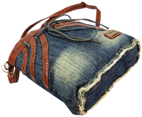 Джинсовая сумка Fashion jeans bag темно-синяя | Зображення 5
