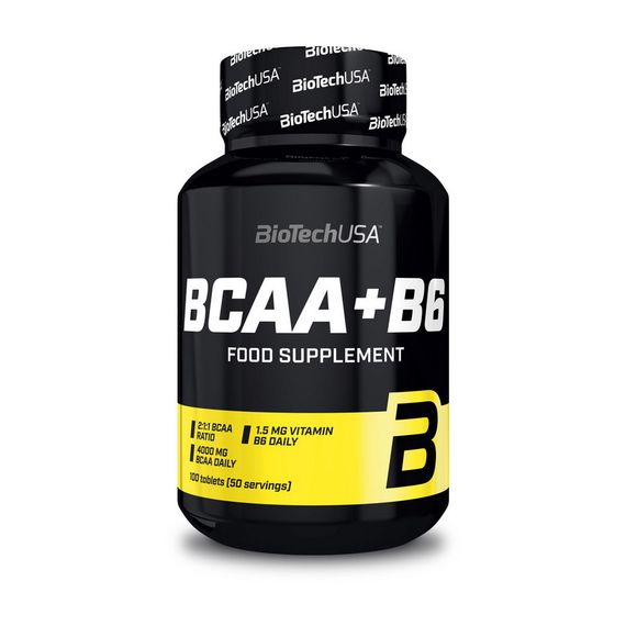 Аминокислоты БЦАА BCAA+B6 BioTech USA 100 таблеток