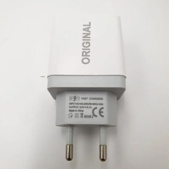 Адаптер (А-14) 220v 2 usb with digital display CX QC03 | Зображення 2