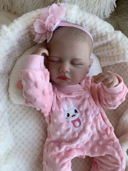Силиконовая Коллекционная Новорождённая Кукла Реборн Младенец Анатомическая Девочка Пупс Энни ( Виниловая Кукла ) Reborn 50 см | Зображення 1