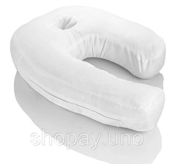 Ергономічна подушка - підкова SIDE Sleeper PRO ортопедична для шиї з простором для вуха ∙ Розумна подушка для сну на боці | Зображення 1