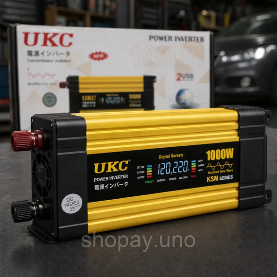 Перетворювач автомобільний інвертор UKC AC/DC UPS 1300 Вт | Зображення 2