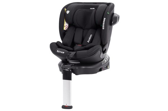 Автокрісло CRL-8805 "Avalon" Absolute Black i-Size 40-150см ISOFIX, поворот, опорна стійка CARRELLO
