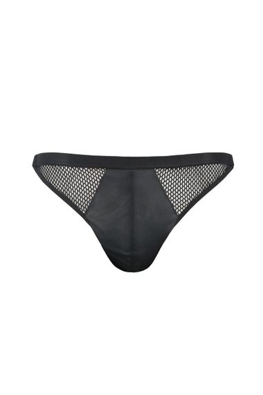 Чоловічі відкриті сліпи Passion 034 OPEN LUKE XXL/XXXL Black, екошкіра sexstyle | Зображення 2