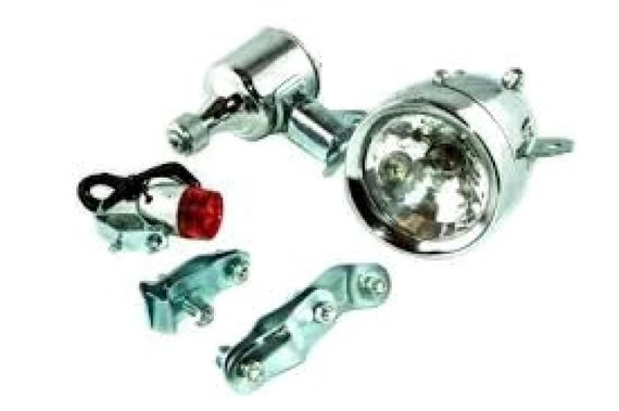 Оптика велосипедная (фара передняя, стоп задний, динамка 12V6W)   YKX   (mod.A)