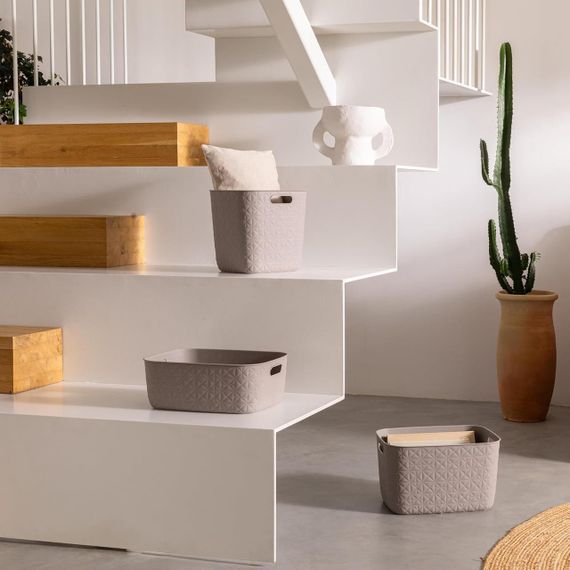 Корзина для хранения пластиковая Curver (Курвер) Softex Cube 15 л (00573) Бежевый | Зображення 6