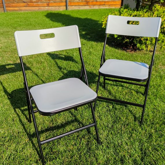 Складний стілець 46*42,5*86см білий SW-00001610 | Зображення 4