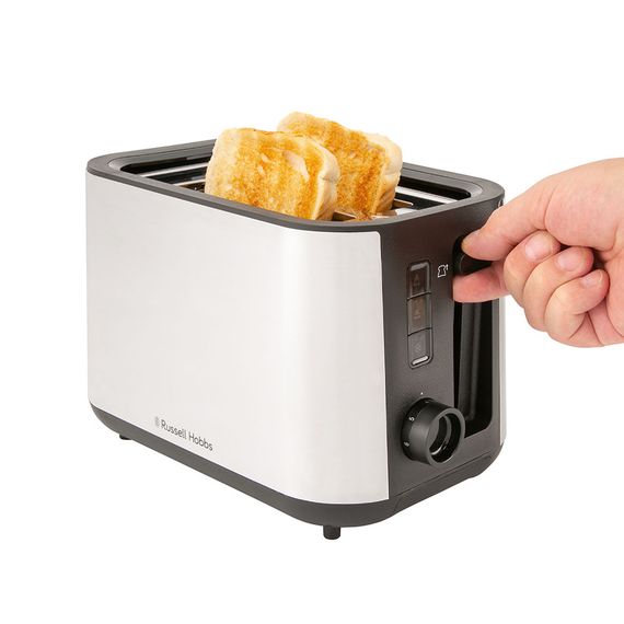 Тостер Russell Hobbs Heaton, нержав., підігрів, розморожування, чорний+нерж (27390-56) | Зображення 4