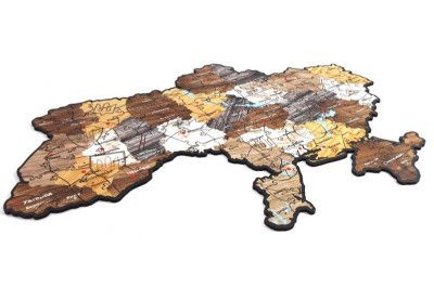 ФИГУРНЫЙ ДЕРЕВЯННЫЙ ПАЗЛ "КАРТА УКРАИНЫ" А3 PUZA3-01201 PUZZLEOK