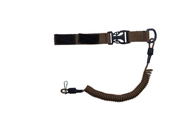 Тренчик пистолетный с фастексом, страховочный шнур для пистолета, быстросъемный  цвет песок койот MAS | Зображення 2