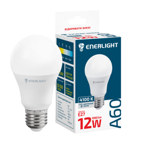 Лампа A60 12W E27 4100К 175-275V LED Enerlight