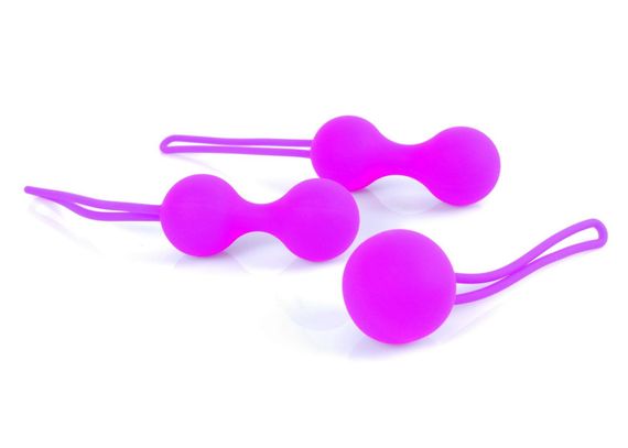 Набір вагінальних кульок - Silicone Kegal Balls Set Purple | Зображення 1