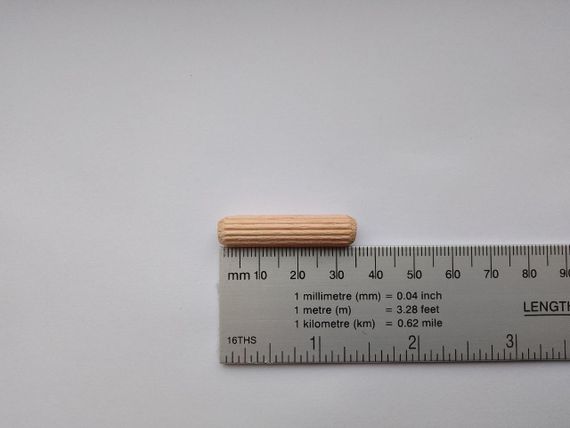 Шкант дерев'яний меблевий (Чопік) 8мм на 35мм (упаковка 50шт) | Зображення 1