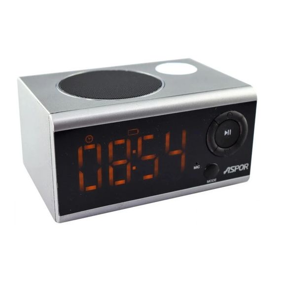 Bluetooth колонка Aspor A659 горизонтальна — срібло | Зображення 2