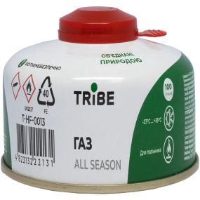 Газовий картридж Tribe 230г різьбовий для туристичних пальників та плит T-HF-0014