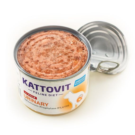 Влажный корм для котов с заболеваниями мочевыводящих путей Kattovit Veterinary Urinary Veal, 185 гр | Зображення 1