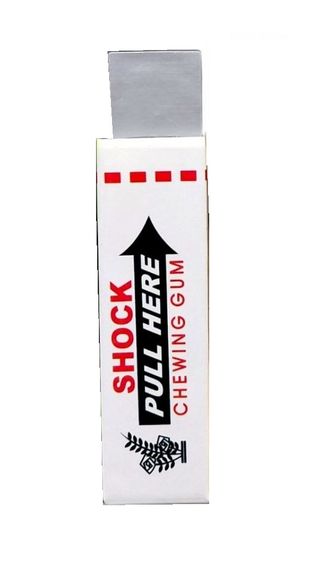 Іграшка-прикол "Жуйка-шокер" KA-23-6002 9см (Shock chewing gum), Ціна за 1 штуку Білий
