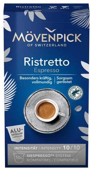 Nespresso капсули Movenpick Ristretto espresso в капсулах Неспресо міцна кава