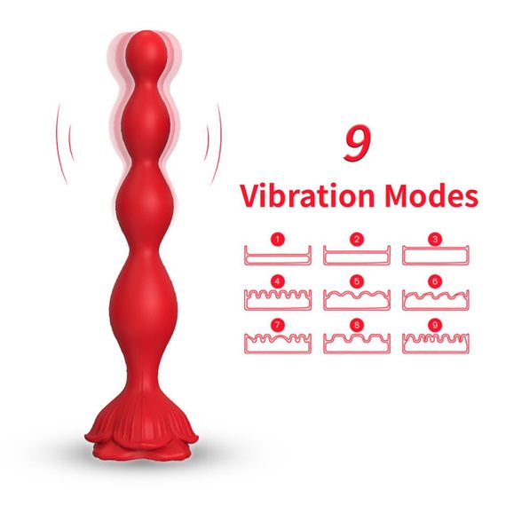 Анальный стимулятор - Rosestick Red, 9 Vibration Functions sexstyle | Зображення 7