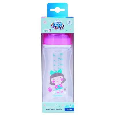Бутылочка для кормления Canpol babies антиколиковая EasyStart - Toys с широким отверстием 300 мл (35/222_pin) | Зображення 1