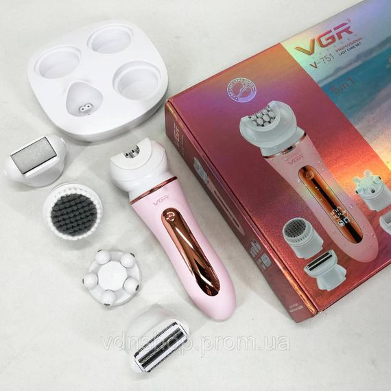 Домашній епілятор для бікіні VGR 5 в 1 V-751, Бездротовий багатофункціональний жіночий епілятор IC-93 | Зображення 9