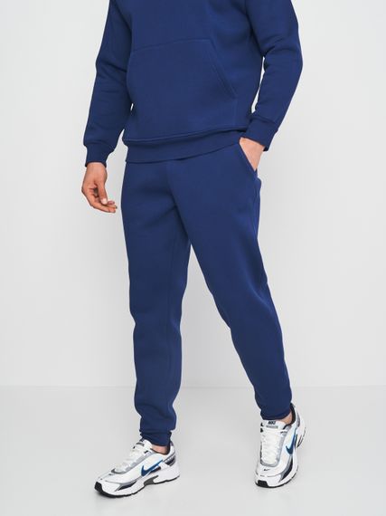 Костюм чоловічий утеплений синій худі та штани, 2XL | Зображення 2