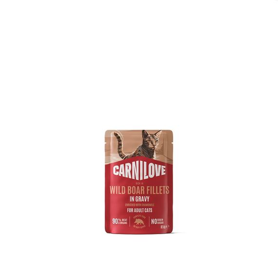 Корм вологий Carnilove Gravy Wild Boar with Chamomile д/котів дикий кабан і ромашка в соусі 85 г