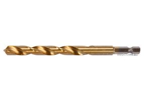Свердло по металу з шестигранним хвостовиком 1/4" YATO HSS-TiN 9х125/81 мм (YT-44770)