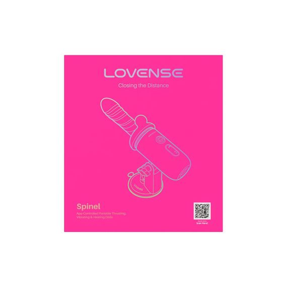 Смарт-міні секс-машина Lovense Spinel імітація фрикцій, підігрів, 3 насадки, на присосці Sex Aura | Зображення 8