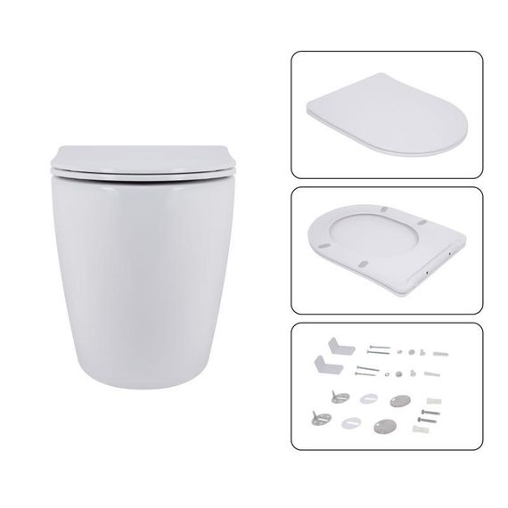 Готовое решение Qtap для ванной комнаты: подвесной унитаз Robin Ultra Quiet 520x365x365 + комплект инсталляции Nest 4 в 1 (круглая | Зображення 6