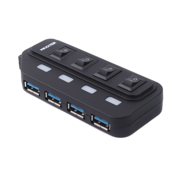 Хаб USB 2.0 Maxxter HU2A-4P-AC-02