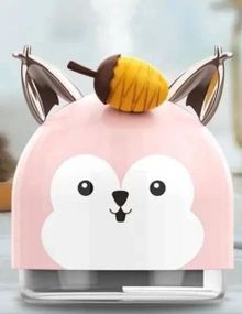 Мультяшний зволожувач повітря з ліхтариком Білочка рожева